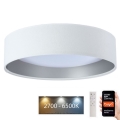 LED Aptumšojama griestu lampa SMART GALAXY LED/36W/230V d. 55 cm 2700-6500K Wi-Fi Tuya balta/sudraba + tālvadības pults