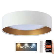 LED Aptumšojama griestu lampa SMART GALAXY LED/36W/230V d. 55 cm 2700-6500K Wi-Fi Tuya balta/zelta + tālvadības pults