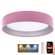 LED Aptumšojama griestu lampa SMART GALAXY LED/36W/230V d. 55 cm 2700-6500K Wi-Fi Tuya rozā/sudraba + tālvadības pults