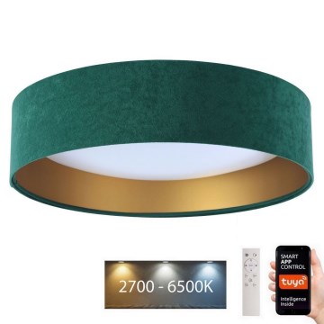 LED Aptumšojama griestu lampa SMART GALAXY LED/36W/230V d. 55 cm 2700-6500K Wi-Fi Tuya zaļa/zelta + tālvadības pults