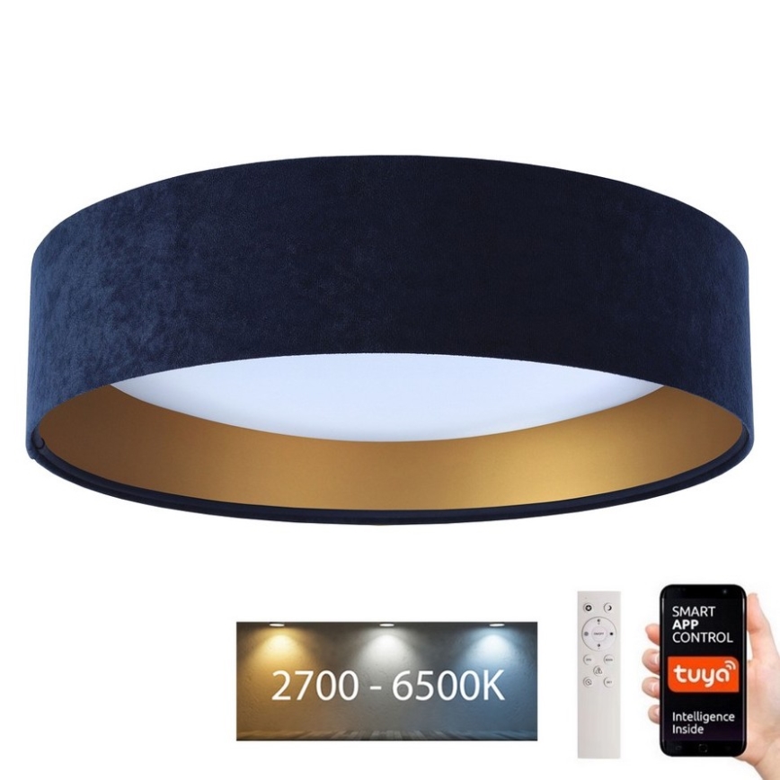 LED Aptumšojama griestu lampa SMART GALAXY LED/36W/230V d. 55 cm 2700-6500K Wi-Fi Tuya zila/zelta +tālvadības pults