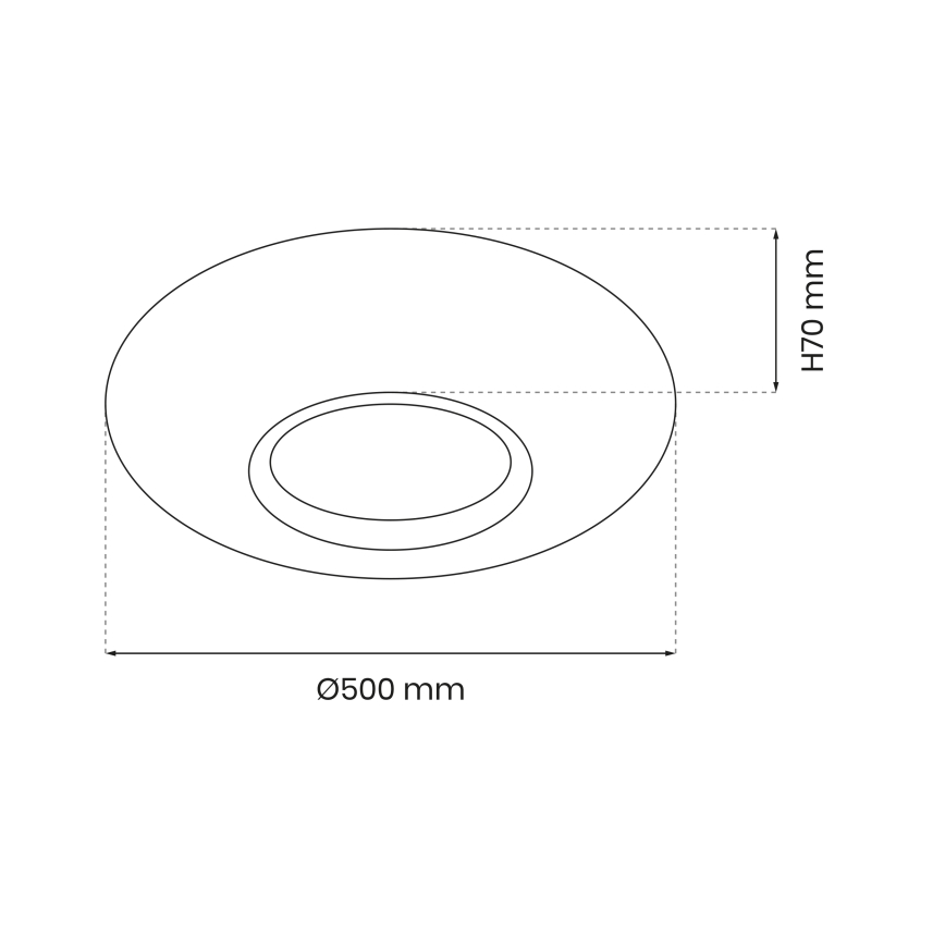 LED Aptumšojama griestu lampa TOKYO LED/48W/230V 3000-6000K + tālvadības pults