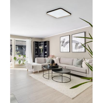 LED Aptumšojama griestu lampa UNA LED/60W/230V 2700-6500K 50x50 cm + tālvadības pults