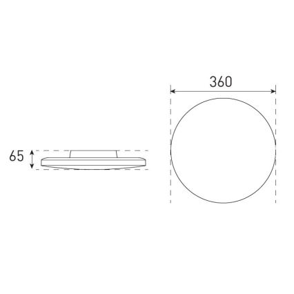 LED Aptumšojama vannas istabas griestu lampa VARIO NOVA LED/13/18W/230V 3000/4000/5700K d. 36 cm IP44 balta