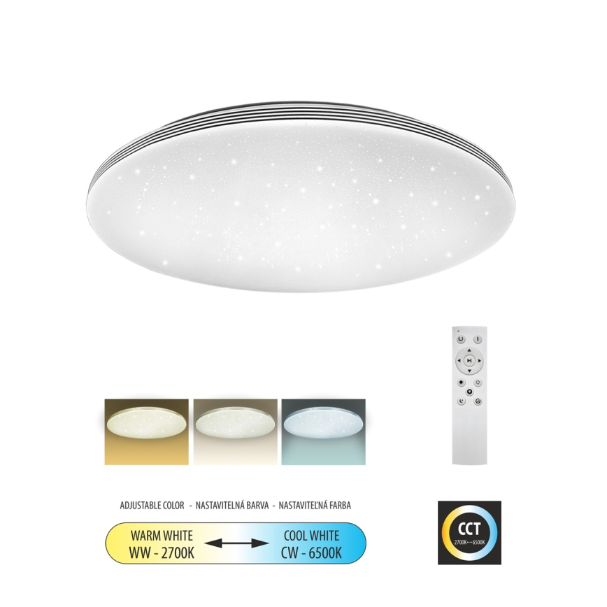 LED Aptumšojama griestu lampa VENTA LED/36W/230V 2700-6500K d. 48 cm + tālvadības pults