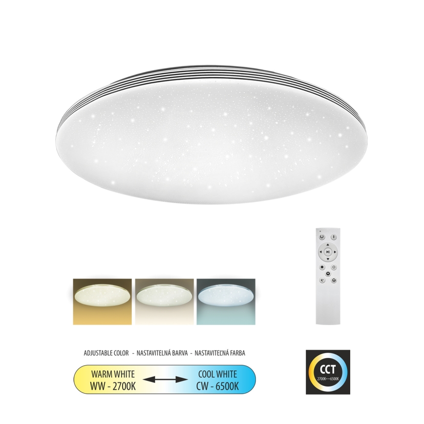 LED Aptumšojama griestu lampa VENTA LED/60W/230V 2700-6500K d. 58 cm + tālvadības pults