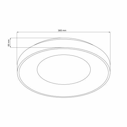 LED Aptumšojama vannas istabas griestu lampa WITOLD LED/48W/230V d. 38,5 cm 3000-6000K IP44 +Dálkové vadība