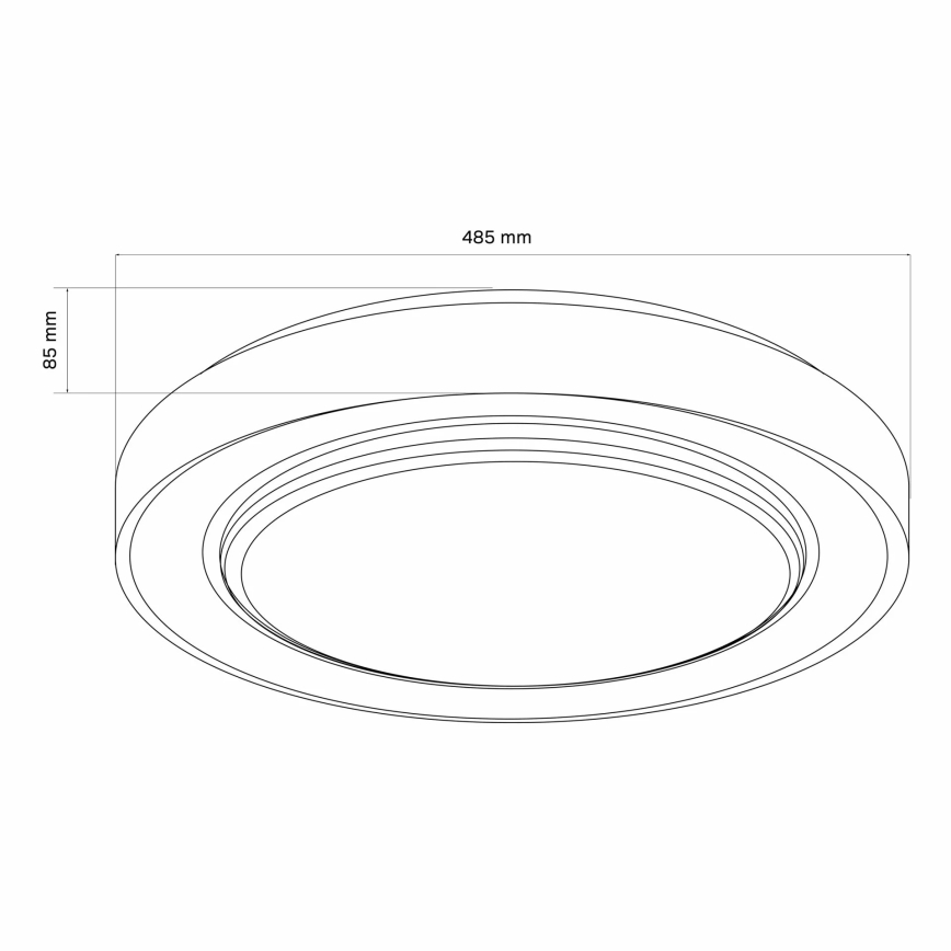 LED Aptumšojama vannas istabas griestu lampa ZYGMUNT LED/72W/230V d. 48,5 cm 3000-6000K IP44 + tālvadības pults