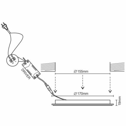 LED Aptumšojama iegremdējama lampa/12W/230V 3000-6500K Wi-Fi Tuya