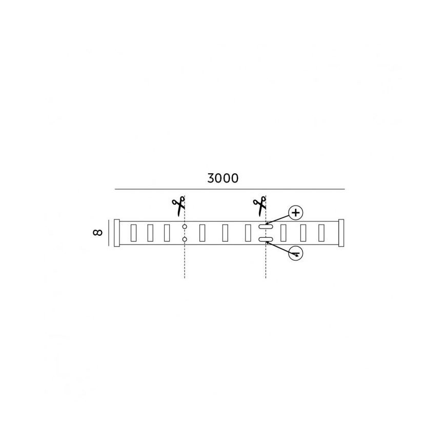 LED Aptumšojama josla LED/25W/230V 3m 3000K