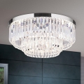 LED Aptumšojama kristāla griestu lampa PRISM LED/80W/230V d. 55 cm spīdīgi hromēts