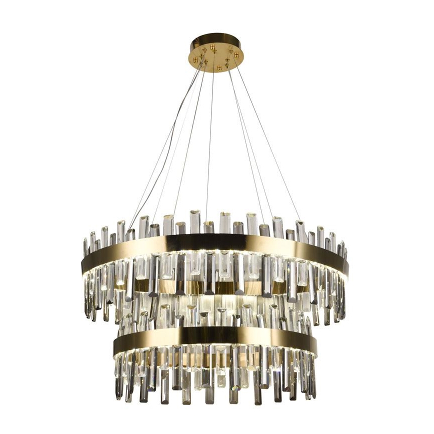 LED Aptumšojama kristāla lustra ar auklu LED/190W/230V 3000-6500K + tālvadības pults