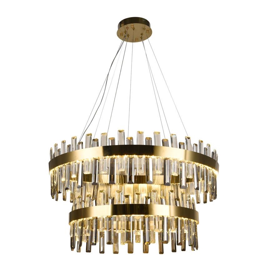LED Aptumšojama kristāla lustra ar auklu LED/190W/230V 3000-6500K + tālvadības pults