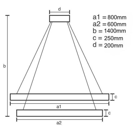 LED Aptumšojama kristāla lustra ar auklu LED/190W/230V 3000-6500K + tālvadības pults