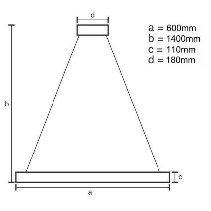 LED Aptumšojama kristāla lustra ar auklu LED/40W/230V 3000-6500K + tālvadības pults