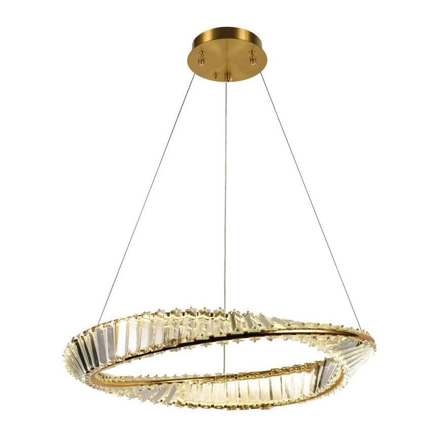 LED Aptumšojama kristāla lustra ar auklu LED/40W/230V 3000-6500K + tālvadības pults