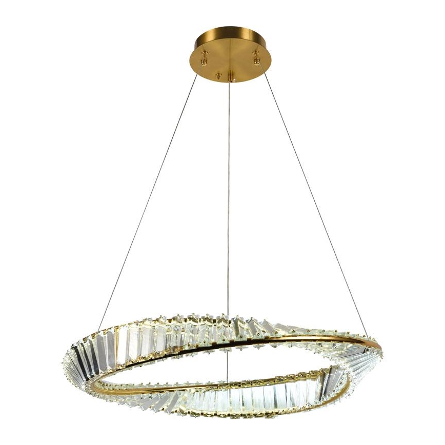 LED Aptumšojama kristāla lustra ar auklu LED/40W/230V 3000-6500K + tālvadības pults