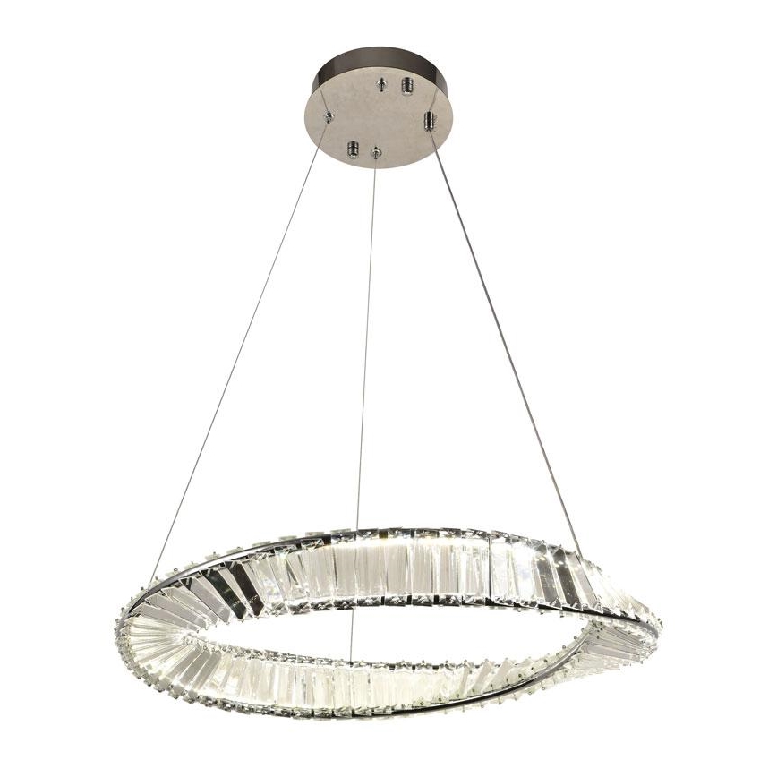 LED Aptumšojama kristāla lustra ar auklu LED/40W/230V 3000-6500K + tālvadības pults