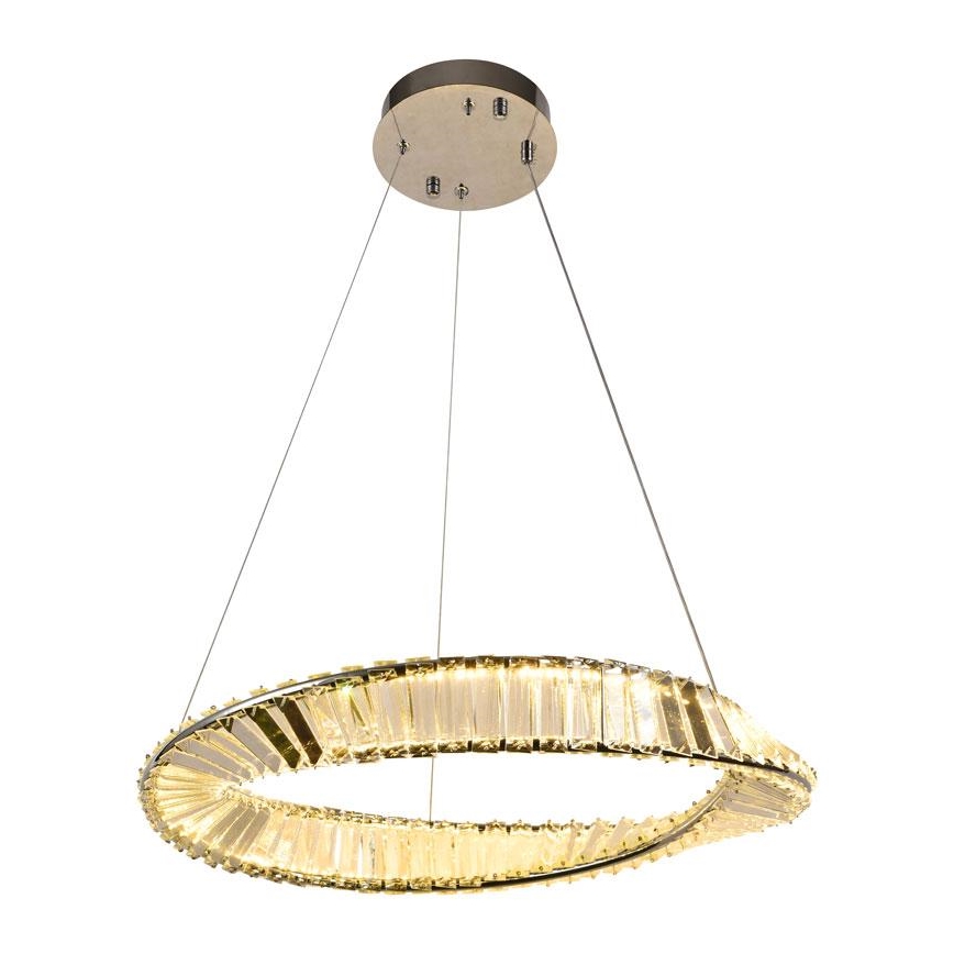 LED Aptumšojama kristāla lustra ar auklu LED/40W/230V 3000-6500K + tālvadības pults