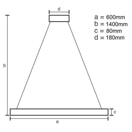 LED Aptumšojama kristāla lustra ar auklu LED/40W/230V 3000-6500K + tālvadības pults