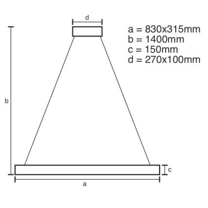 LED Aptumšojama kristāla lustra ar auklu LED/45W/230V 3000-6500K + tālvadības pults