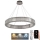 LED Aptumšojama kristāla lustra ar auklu LED/50W/230V 3000-6500K spīdīgi hromēts + tālvadības pults