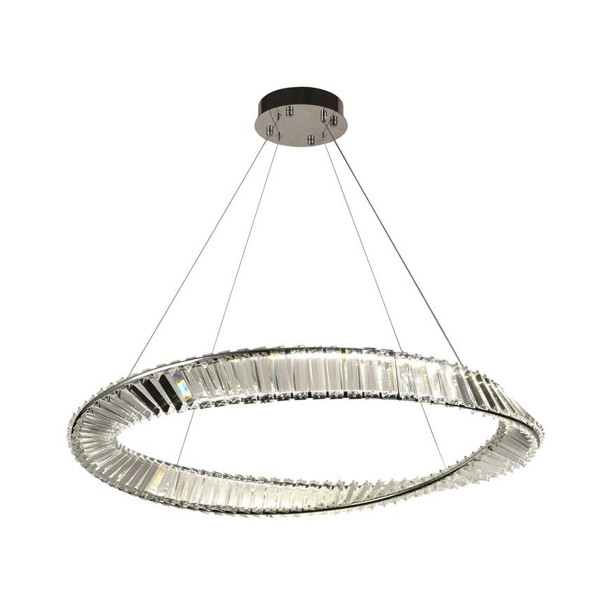 LED Aptumšojama kristāla lustra ar auklu LED/50W/230V 3000-6500K + tālvadības pults