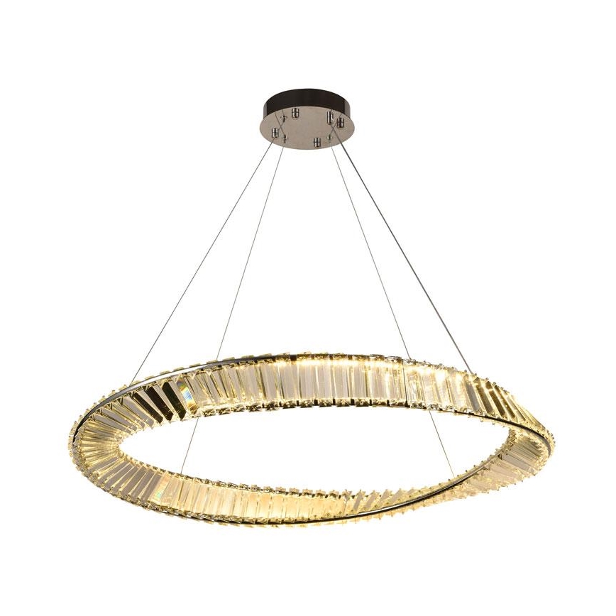 LED Aptumšojama kristāla lustra ar auklu LED/50W/230V 3000-6500K + tālvadības pults