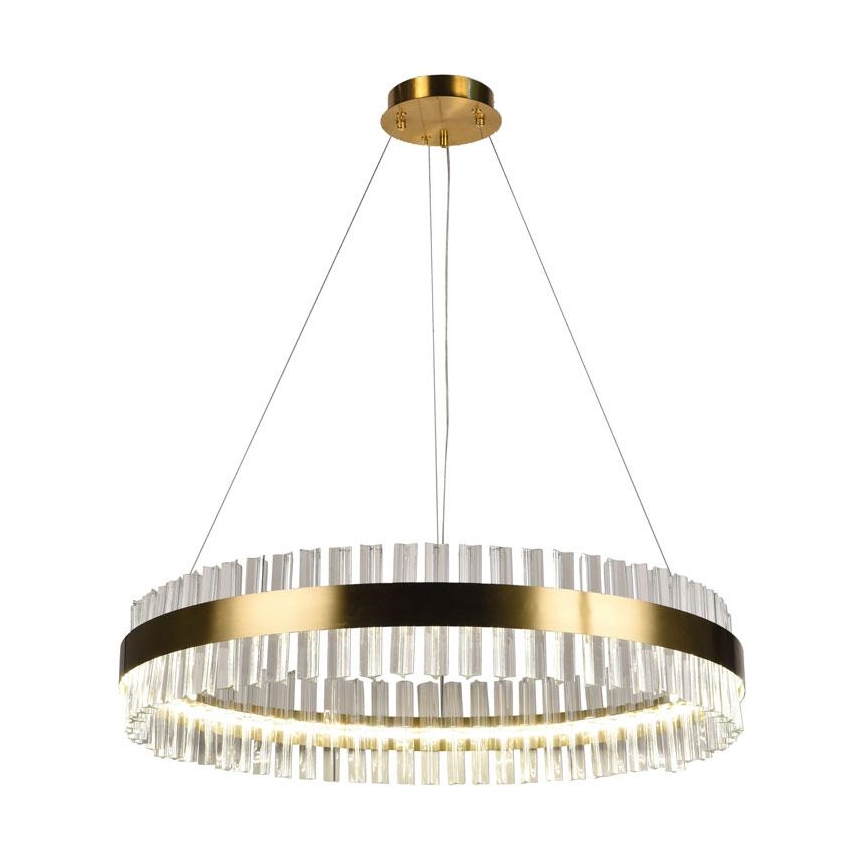 LED Aptumšojama kristāla lustra ar auklu LED/55W/230V 3000-6500K + tālvadības pults