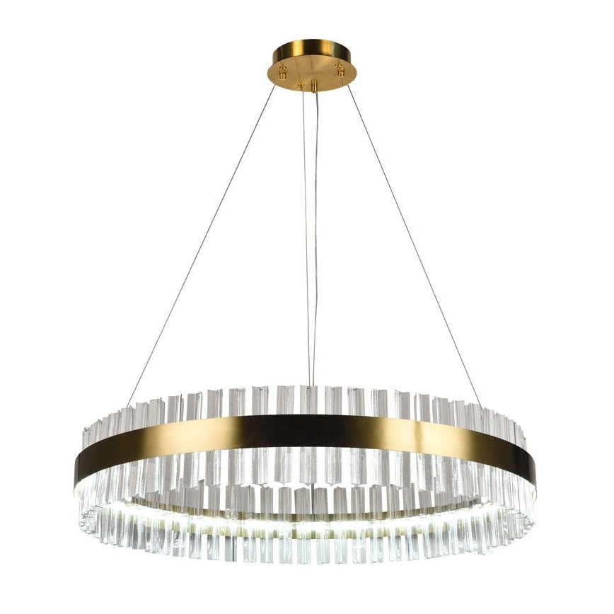 LED Aptumšojama kristāla lustra ar auklu LED/55W/230V 3000-6500K + tālvadības pults
