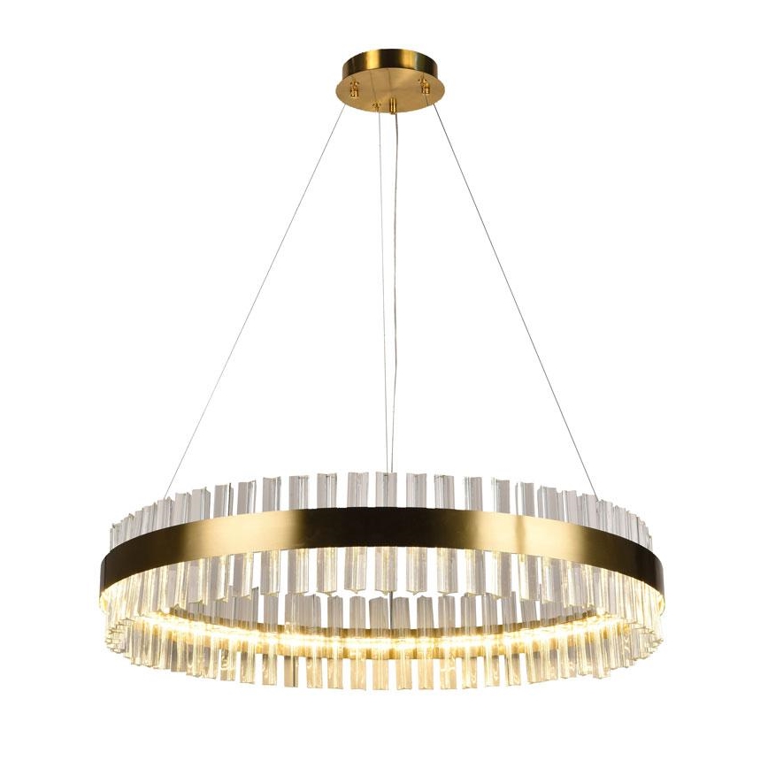 LED Aptumšojama kristāla lustra ar auklu LED/55W/230V 3000-6500K + tālvadības pults