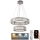 LED Aptumšojama kristāla lustra ar auklu LED/65W/230V 3000-6500K spīdīgi hromēts + tālvadības pults