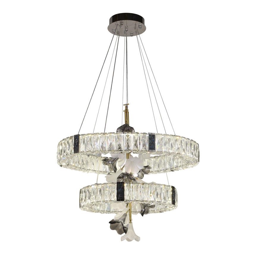 LED Aptumšojama kristāla lustra ar auklu LED/70W/230V 3000-6500K + tālvadības pults