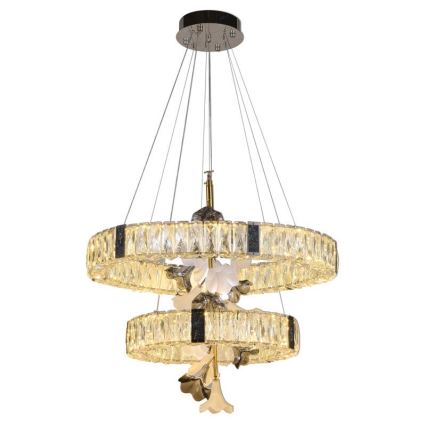 LED Aptumšojama kristāla lustra ar auklu LED/70W/230V 3000-6500K + tālvadības pults