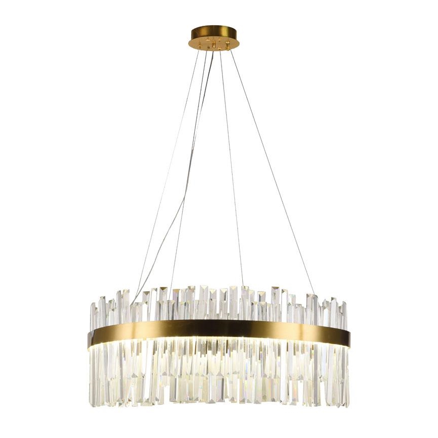 LED Aptumšojama kristāla lustra ar auklu LED/80W/230V 3000-6500K + tālvadības pults