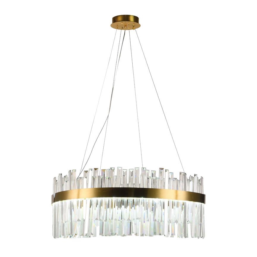 LED Aptumšojama kristāla lustra ar auklu LED/80W/230V 3000-6500K + tālvadības pults
