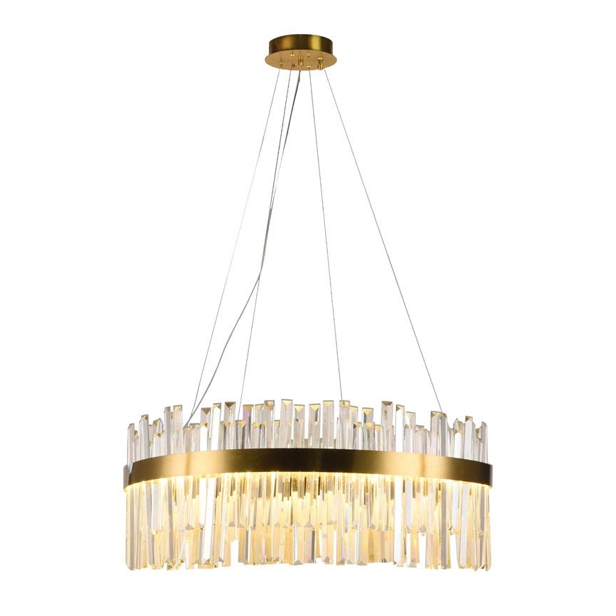 LED Aptumšojama kristāla lustra ar auklu LED/80W/230V 3000-6500K + tālvadības pults