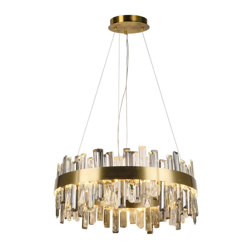 LED Aptumšojama kristāla lustra ar auklu LED/80W/230V 3000-6500K + tālvadības pults