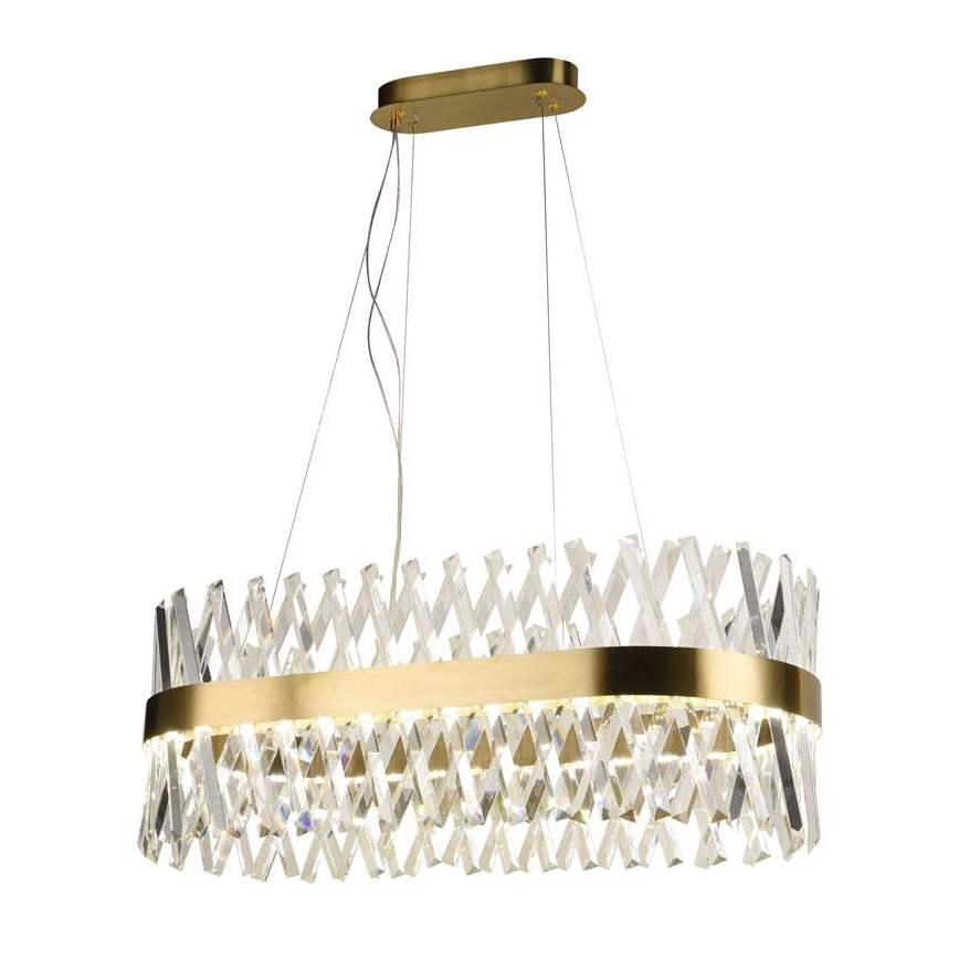 LED Aptumšojama kristāla lustra ar auklu LED/90W/230V 3000-6500K + tālvadības pults