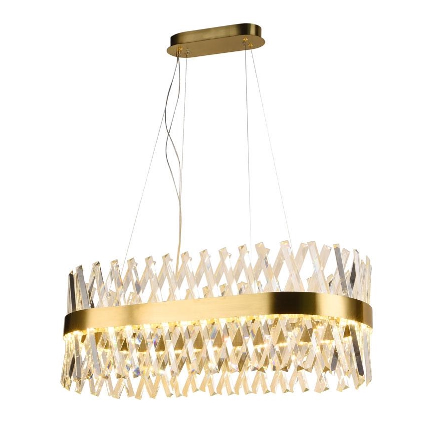 LED Aptumšojama kristāla lustra ar auklu LED/90W/230V 3000-6500K + tālvadības pults