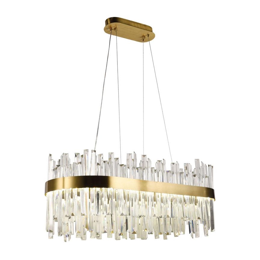 LED Aptumšojama kristāla lustra ar auklu LED/90W/230V 3000-6500K + tālvadības pults