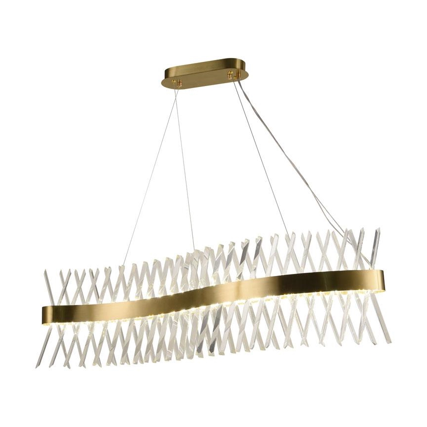 LED Aptumšojama kristāla lustra ar auklu LED/95W/230V 3000-6500K + tālvadības pults