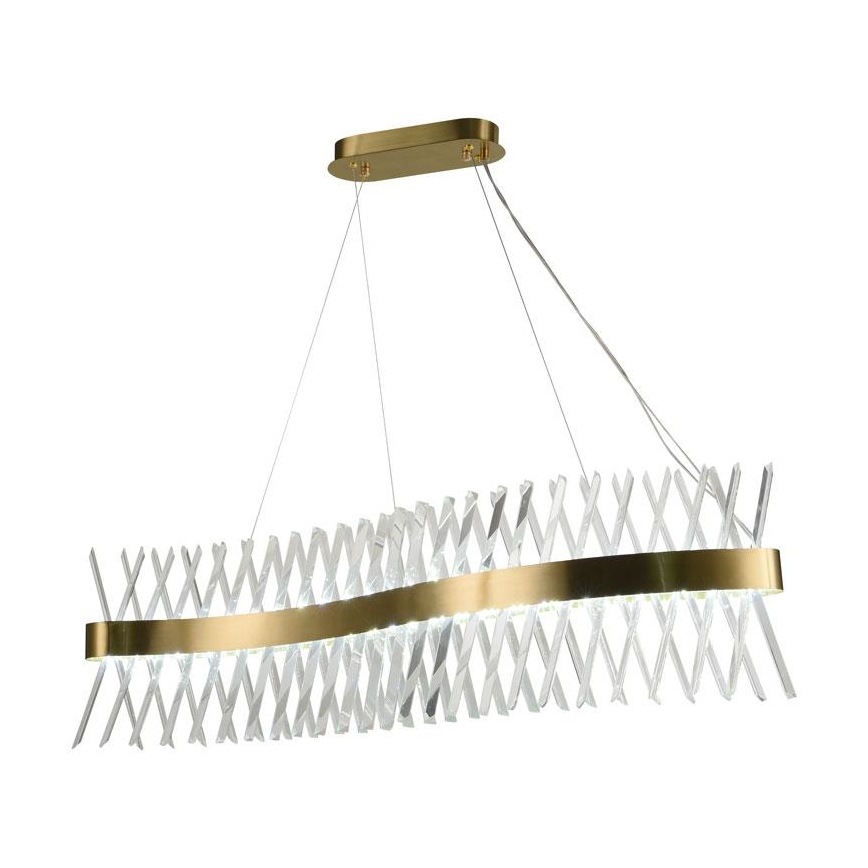LED Aptumšojama kristāla lustra ar auklu LED/95W/230V 3000-6500K + tālvadības pults