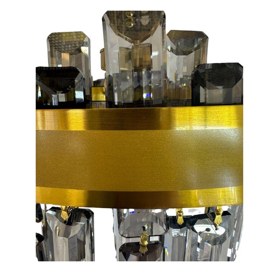 LED Aptumšojama kristāla lustra ar stieni LED/80W/230V 3000-6500K + tālvadības pults