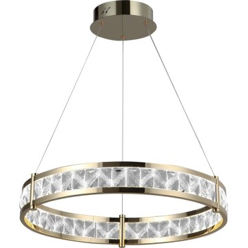 LED Aptumšojama kristāla lustra uz troses ENRIQUE LED/55W//230V 3000-6000K pr. 80 cm + tālvadība