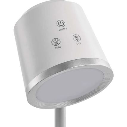 LED Aptumšojama, lādējama galda lampa 4in1 LED/6W/3,7V 3000K/4000K/6500K 1500mAh balta