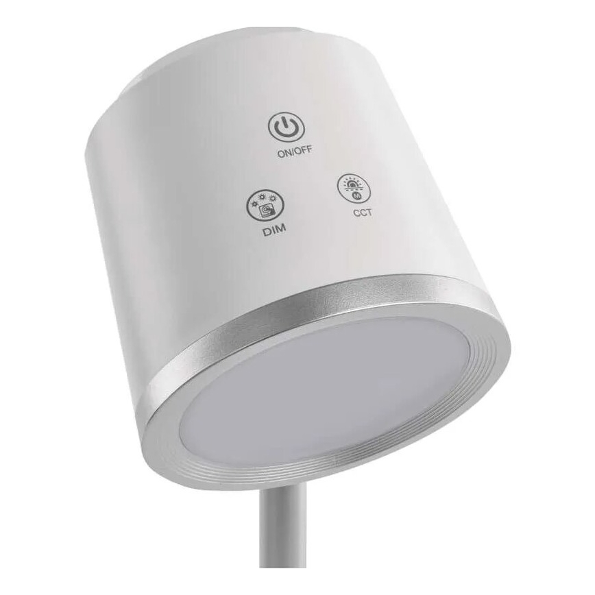 LED Aptumšojama, lādējama galda lampa 4in1 LED/6W/3,7V 3000K/4000K/6500K 1500mAh balta