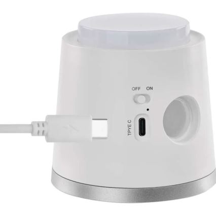 LED Aptumšojama, lādējama galda lampa 4in1 LED/6W/3,7V 3000K/4000K/6500K 1500mAh balta
