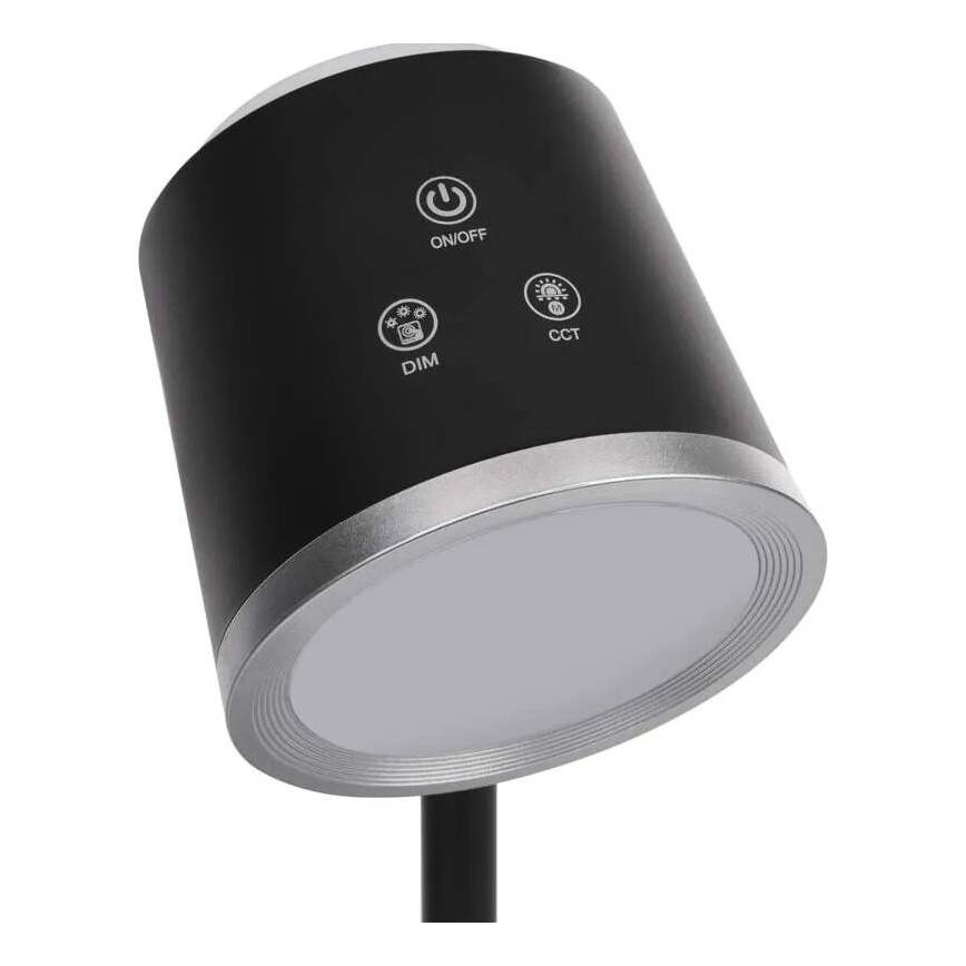 LED Aptumšojama, lādējama galda lampa 4in1 LED/6W/3,7V 3000K/4000K/6500K 1500mAh melna