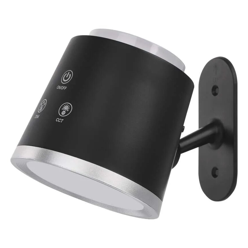LED Aptumšojama, lādējama galda lampa 4in1 LED/6W/3,7V 3000K/4000K/6500K 1500mAh melna
